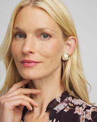 Faux Pearl Clip-On Stud Earrings