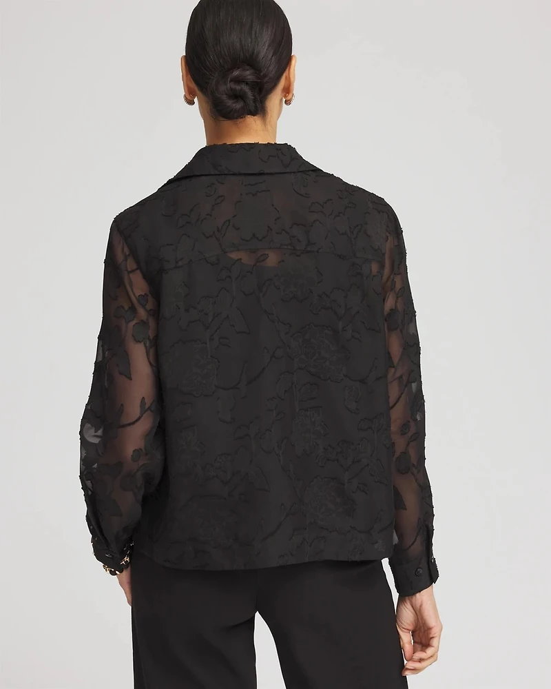 Long Sleeve Burnout Camp Shirt