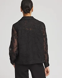 Long Sleeve Burnout Camp Shirt