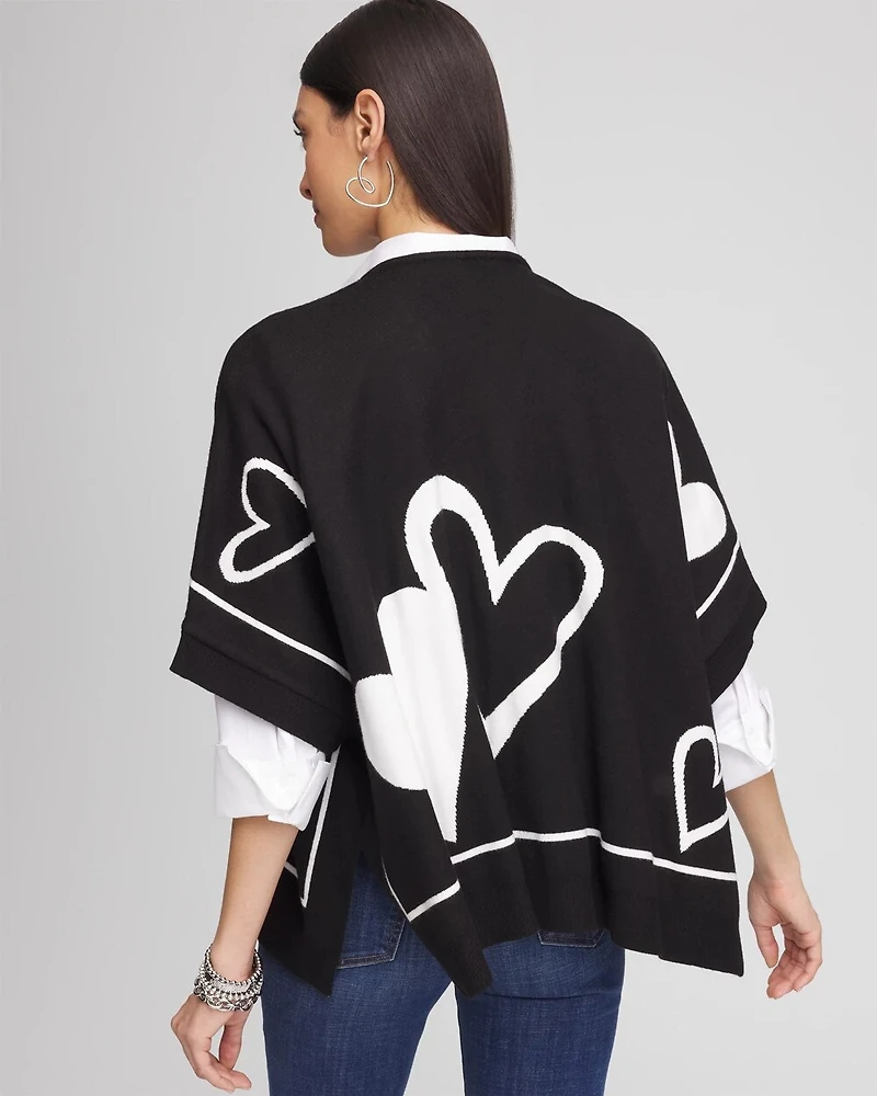 Cashmere-Blend Valentine's Day Ruana