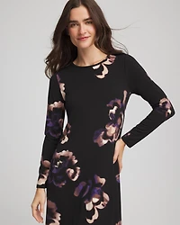 Floral Boatneck Column Maxi Dress