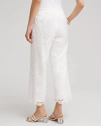 Eyelet Lace Cropped Pants