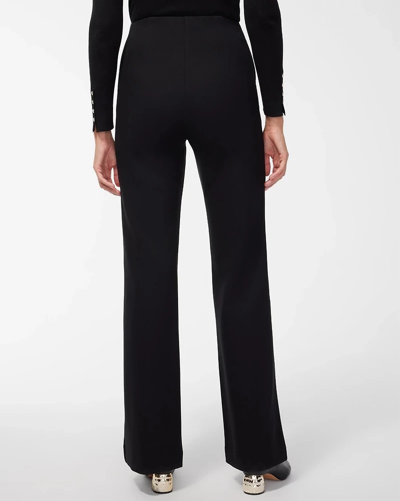 Ponte Pull-on Wide Leg Trouser Pants