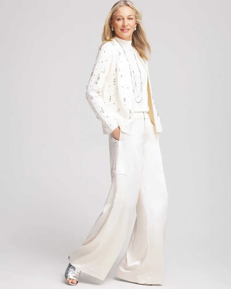 Embellished Long-sleeve Cardigan