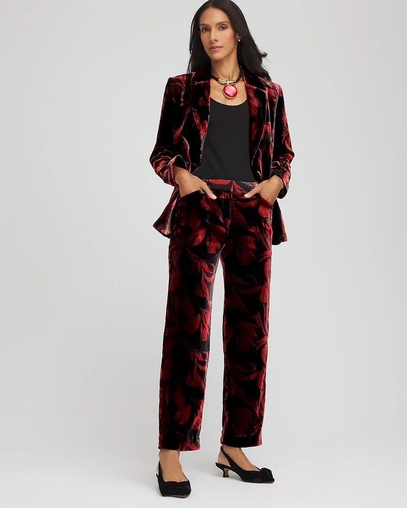 Velvet Rose Slim Ankle Pants