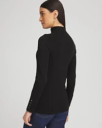 Ecovero™ Button Cuff Turtleneck Sweater