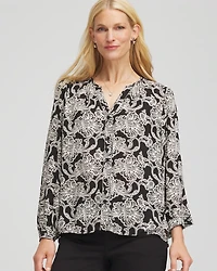 Caviar Bead Georgette Blouse