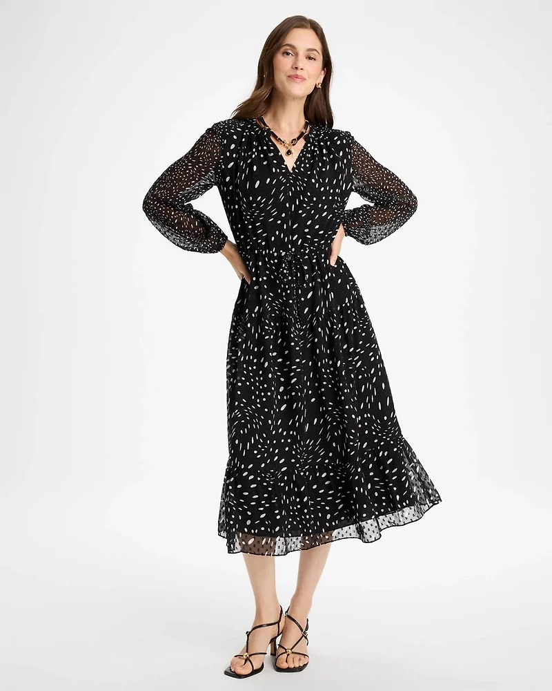 Clip Dot Maxi Dress