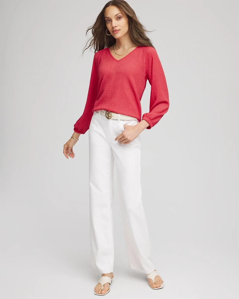 Textured Raglan Top