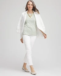 Striped Pima Bateau-Neck Tee
