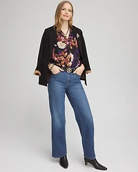 Floral Burnout Blouse
