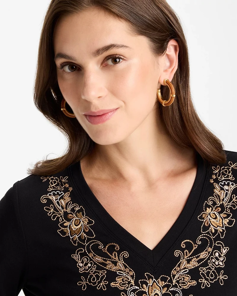Faux Leather Hoop Earrings