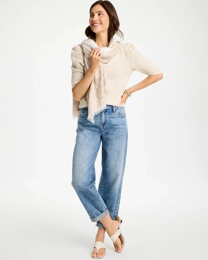 Wear Now Sleeve Detail Pullover Sweater