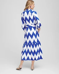 Chevron Striped Shirtdress
