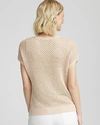 Embroidered Pointelle Pull-Over