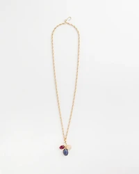 Multi-color Stone Convertible Necklace