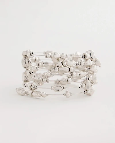 Silvertone Coil Bracelet