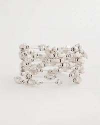 Silvertone Coil Bracelet