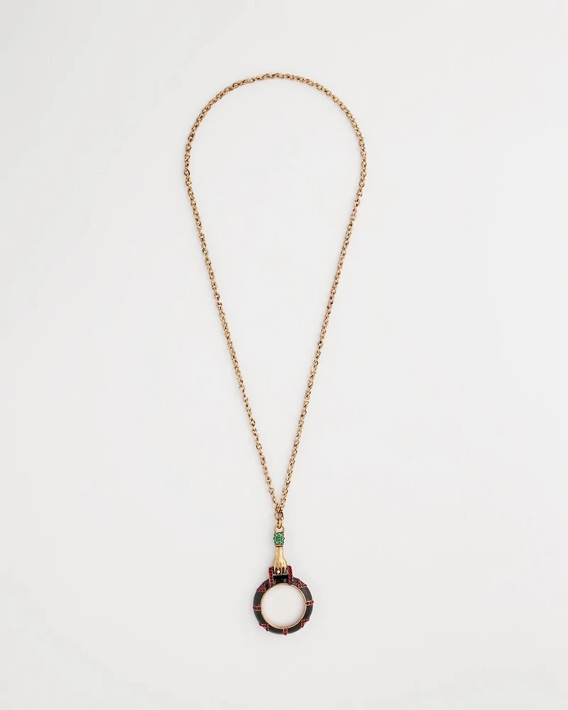 Hand Monocle Pendant Necklace