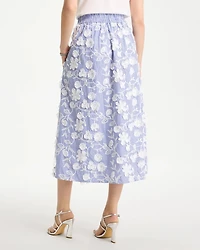 Cotton Embroidered Floral Skirt