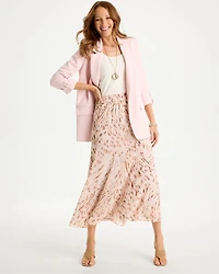 Cheetah Pull-On Godet Skirt