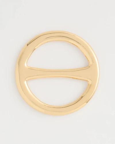 Golden Round Scarf Ring