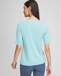 Pima Cotton Bateau-Neck Tee