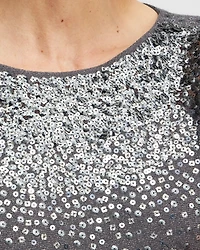 Sequin Ombre Pullover Sweater