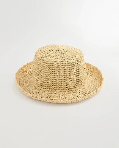 Straw Embroidered Beach Hat