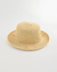 Straw Embroidered Beach Hat