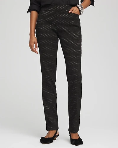 Brigitte™ Slim Full-Length Jacquard Pants