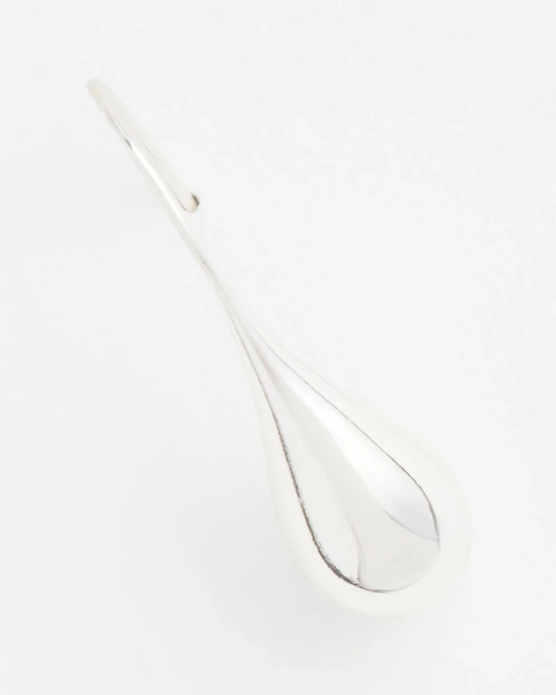 No Droop™ Silver Tone Teardrop Threader Earrings
