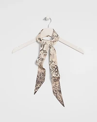 Python Printed Skinny Scarf