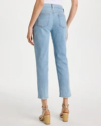 Girlfriend Ticking Stripe Crop Jeans