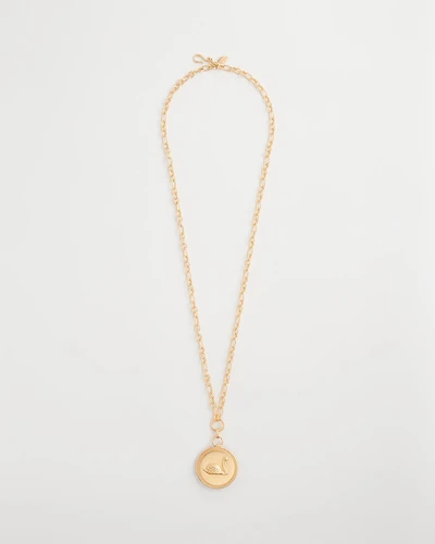 Reversible Swan Pendant Necklace
