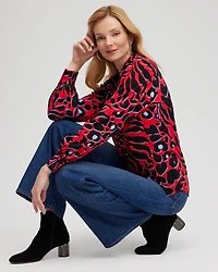 Twill Animal Print Tunic