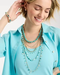 Turquoise Resin Short Necklace