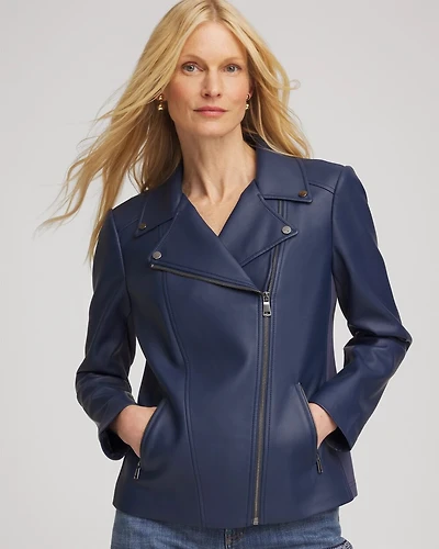 Faux Leather Moto Jacket