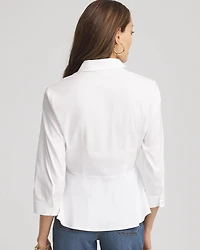 Peplum Poplin Shirt