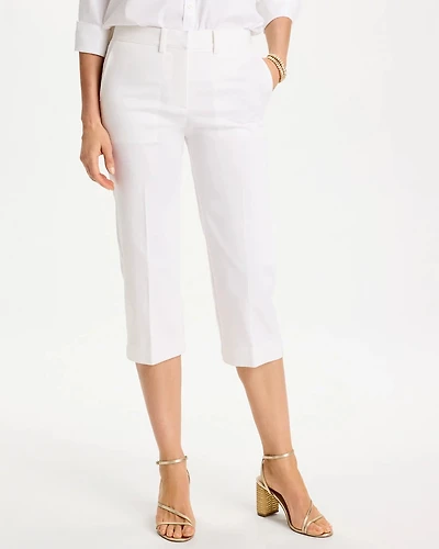 Emme Sateen Straight Capri Pants