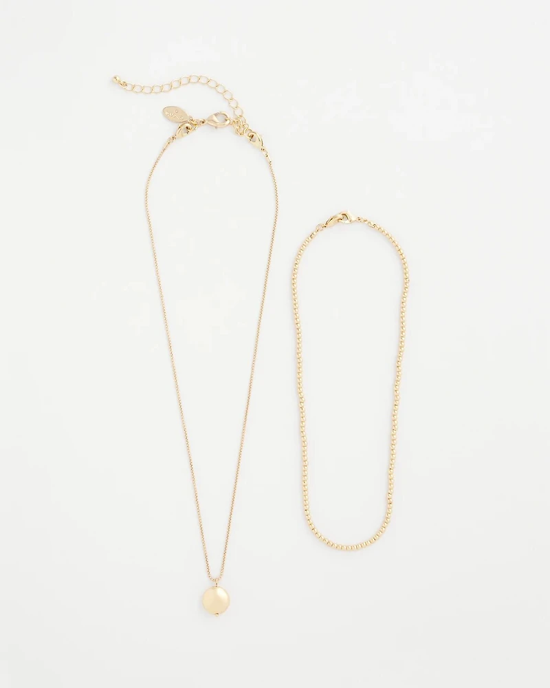 Goldtone Convertible Pendant Necklace