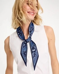 Ikebana Printed Skinny Scarf