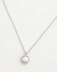 Silver Pearl Single Strand Necklace