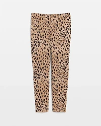 Animal-Print Girlfriend Slim-Ankle Jeans