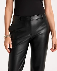 Emme Faux Leather Straight Ankle Pants