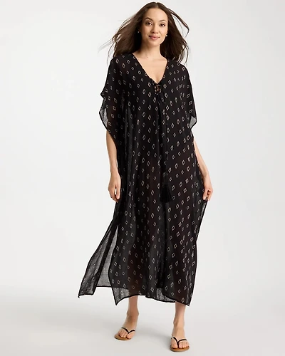 Printed Kaftan Swim Cover-Up