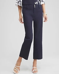 Trapunto Wide Leg Cropped Pants
