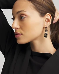 Emerald Cut Drop Earrings