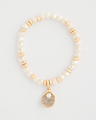 Pearlescent Stretch Charm Bracelet