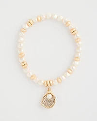 Pearlescent Stretch Charm Bracelet